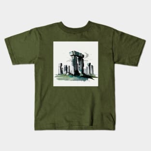 Minimal Stonehenge Design Kids T-Shirt